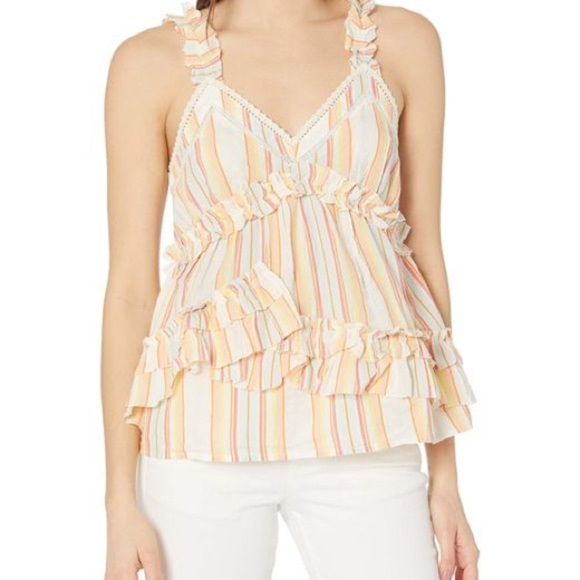 Ella Moss
Women's Natural Sammy Ruffle Tank
Top, Stripes Pattern XL - Picture 2 of 8